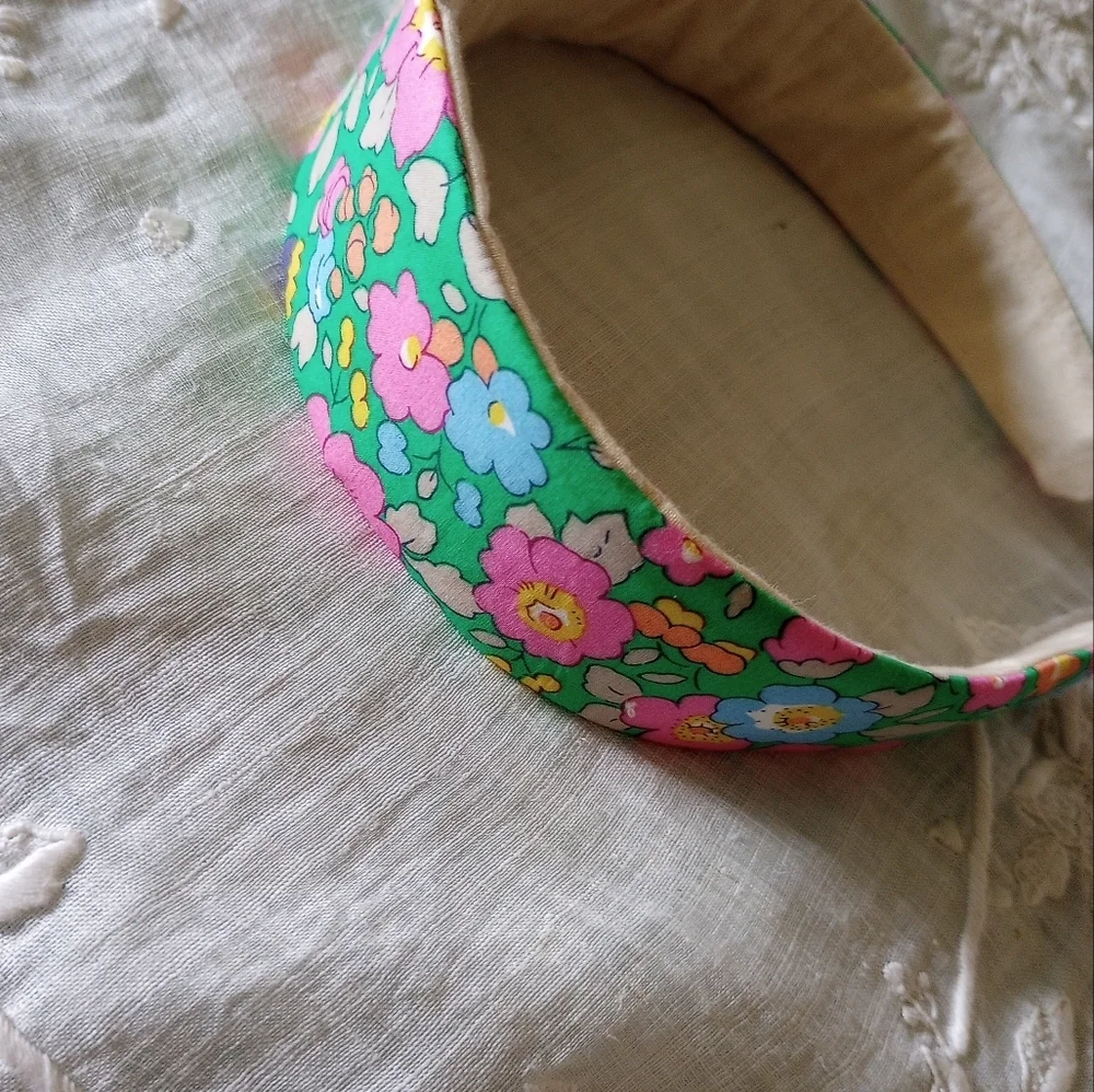 Liberty of London Art Fabric Headband Betsy Meadow Pink Green Colorful Pastel